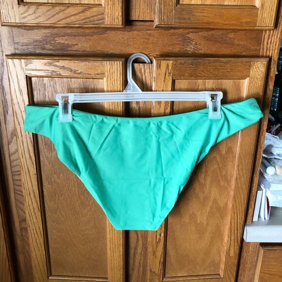 NWT J Crew Eco New Elle High Leg Bikini Bottom Green - 2X - Picture 6 of 9